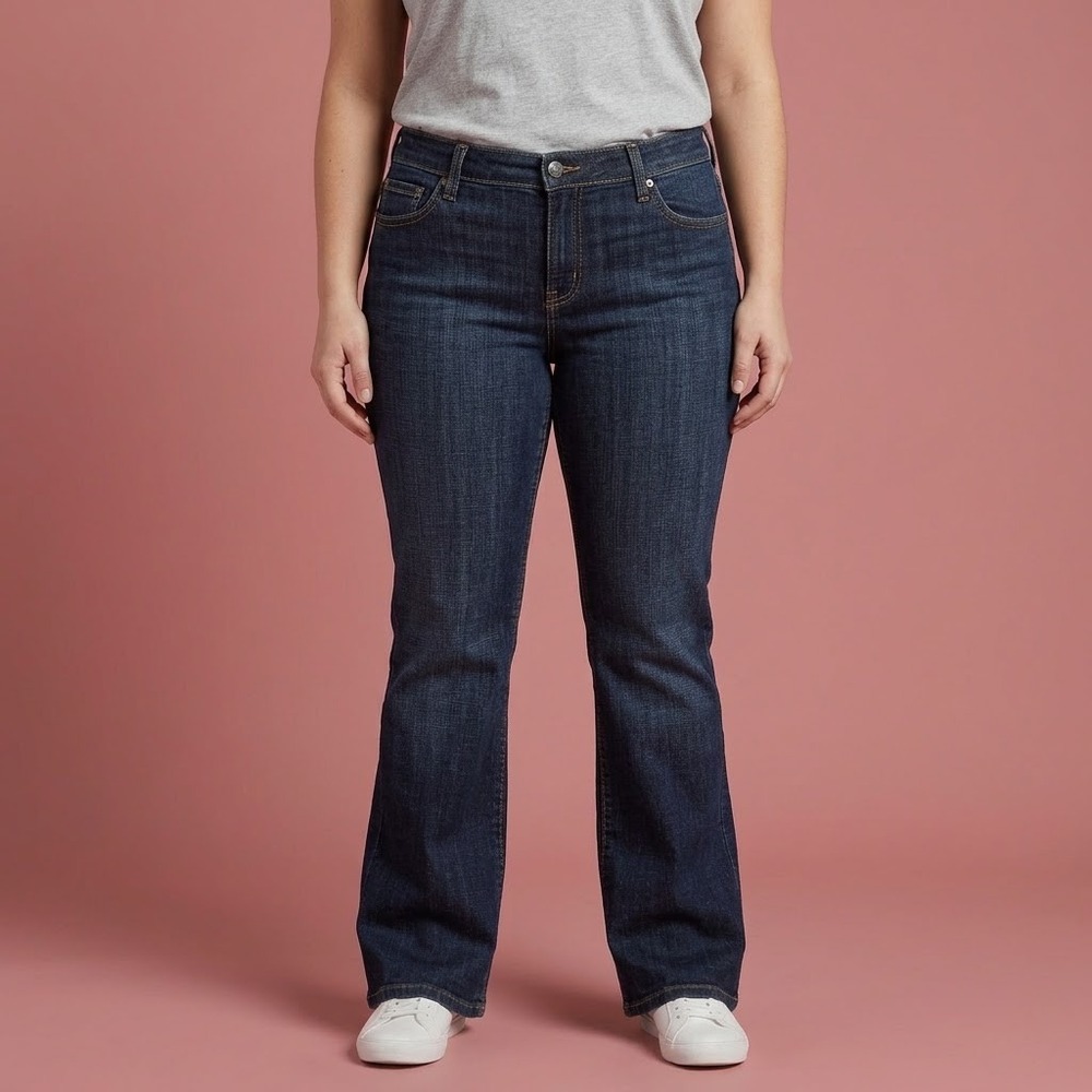Levi's 515 Boot Cut Jeans Womens 14 Dark Wash Cotton Blend EUC